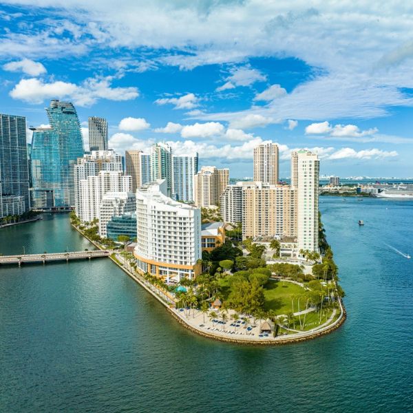 Aerial view of Brickell