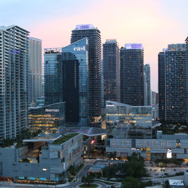 Aerial view of downtown Brickell